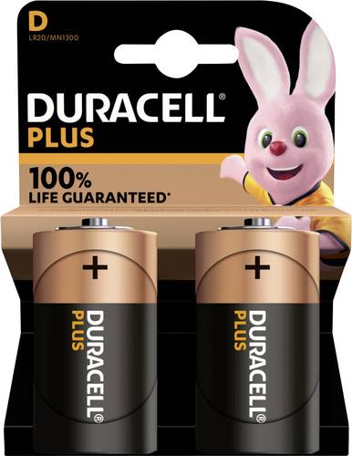 Duracell Plus-D K2 Mono (D)-Batterie Alkali-Mangan 1.5V 2St. von Duracell