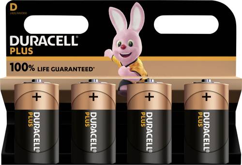 Duracell Plus-D K4 Mono (D)-Batterie Alkali-Mangan 1.5V 4St. von Duracell