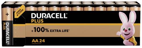 Duracell Plus Power Mignon (AA)-Batterie Alkali-Mangan 1.5V 24St. von Duracell