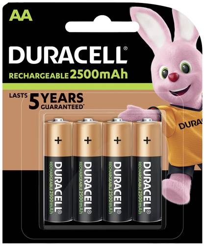 Duracell PreCharged HR06 Mignon (AA)-Akku NiMH 2500 mAh 1.2V 4St. von Duracell