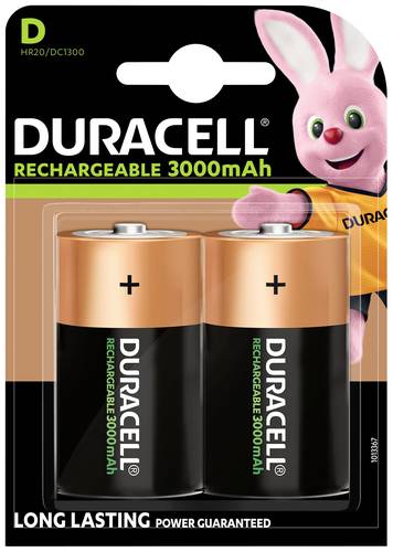 Duracell PreCharged Mono (D)-Akku NiMH 3000 mAh 1.2V 2St. von Duracell