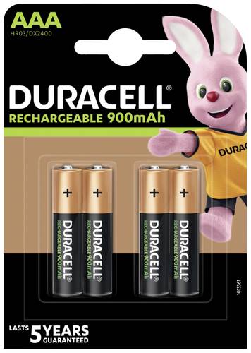 Duracell StayCharged HR03 Micro (AAA)-Akku NiMH 900 mAh 1.2V 4St. von Duracell