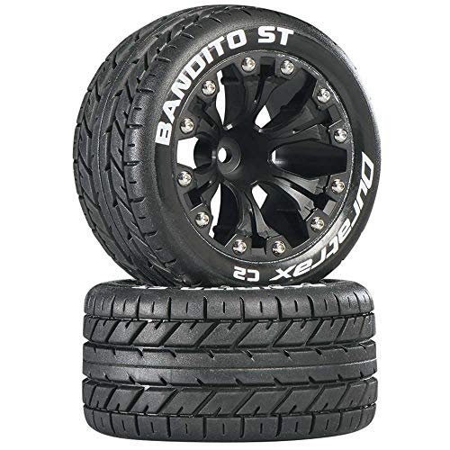 Duratrax Bandito ST 2.8 Mounted 1/2" Offset C2 Tires, Black (2) von Duratrax