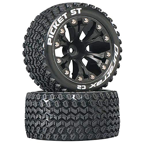 Picket ST 2.8" 2WD Mounted 1/2" Offset Tires, Black (2) von Duratrax