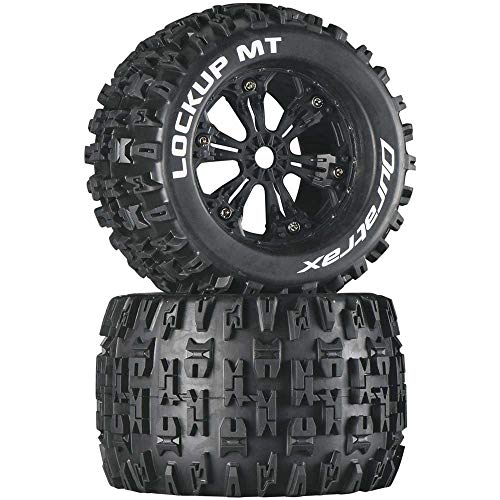 Lockup MT 3.8" Mounted Tires, Black (2) von Duratrax