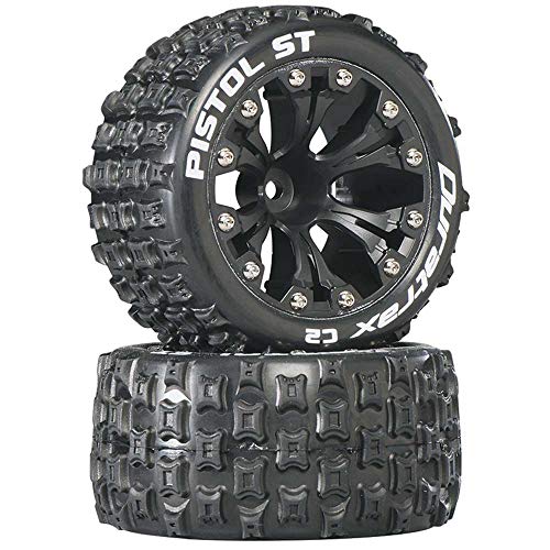 Duratrax Pistol ST 2.8" Mounted 1/2" Offset C2 Tires, Black (2) von Duratrax