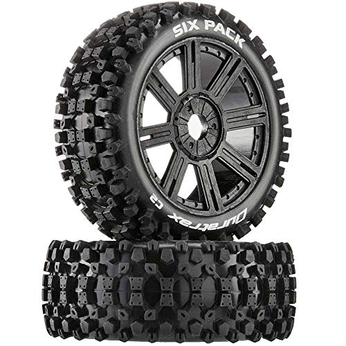 Duratrax Six-Pack C2 Mounted Buggy Spoke Tires, Black (2) von Duratrax