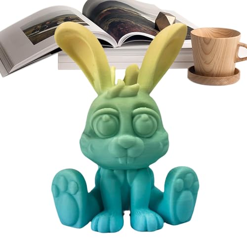 Duroecsain 3D Bedruckte Osterhasen Eier, Osterhasen -Figuren - Festival Figur Bunny Toy | 3D -bedruckter Hasenzappwerk Spielzeug für Garten Heimtisch Schlafzimmer Wohnzimmer von Duroecsain