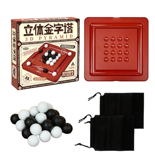 Duroecsain 3D-Schach-Set, 3D-Schachkarte – interaktives Puzzle der Pyramid Smart Spiele – Travel Portable Educational Kognitive Multiplayer Toy für Kinder Erwachsene Familie Klassenzimmer Duroecsain 3D-Schach-Set, 3D-Schachkarte – interaktives Puzzle der Pyramid Smart Spiele – Travel Portable Educational Kognitive Multiplayer Toy für Kinder Erwachsene Familie Klassenzimmer von Duroecsain