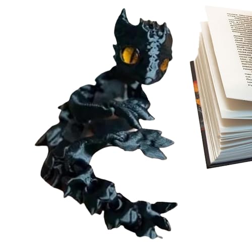 Duroecsain 3D-gedruckte Tiere,3D-Gedruckter Drache - Winziger beweglicher Drache - Niedliches Desktop-Haustierspielzeug mit flexiblen Gelenken, künstlicher Kristalldrache, Heimdekoration für von Duroecsain