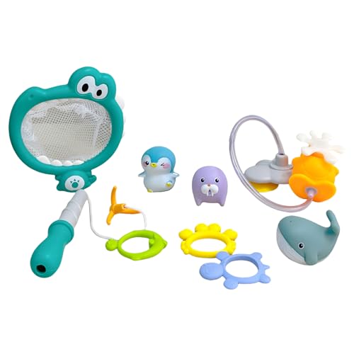Duroecsain Badespielzeug Set | Wasserspielzeug Mit Abflusslöchern - Modulares Mehrfunktions-Set Mit Angelkescher & Saugnäpfen Für Schwimmbad Und Badezimmer Duroecsain Badespielzeug Set | Wasserspielzeug Mit Abflusslöchern - Modulares Mehrfunktions-Set Mit Angelkescher & Saugnäpfen Für Schwimmbad Und Badezimmer von Duroecsain