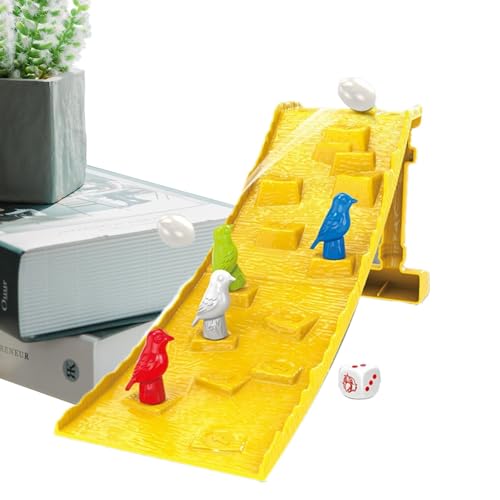 Duroecsain Bird Ramp Race-Spiel, Egg Rolling Dice-Spiel | Tischrampe Eierrollendes Würfelspiel,Entwicklungsspielzeug für Kinder für logisches und strategisches Denken für Schlafzimmer, Arbeitszimmer, von Duroecsain