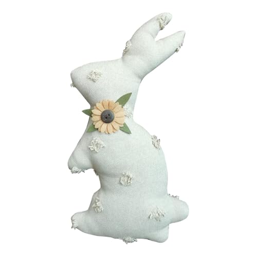 Duroecsain Bunny Dolls für Mädchen, Bunny Doll Toy | Osterplüschhasen,Nette Hasenpuppe Blumendesign, Stofftierpuppe, Kaninchenkinderkissen, Osterspielzeug für, schlafender Komfort von Duroecsain