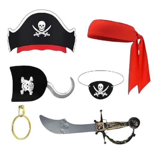 Duroecsain Cosplay-Piratenkostüme für Kinder, Piratenkostümzubehör für Kinder - Piratenkostüm für, Rollenspielzubehör | Piratenkostüm-Set für Cosplay von Duroecsain