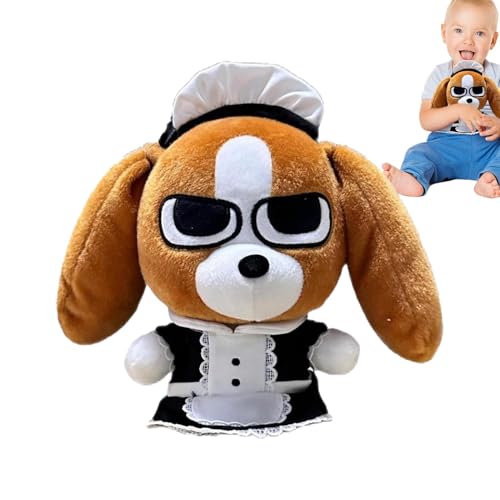 Duroecsain Dienstmädchen-Welpen-Plüschtier, wütender Plüsch-Welpe | Plüschpuppe Magd Hund Plüsch,Wohndekoration, Angry Dog Plushie Sammelpuppen, Plüschtiere, Wohnzimmer Schlafzimmer Dekor von Duroecsain