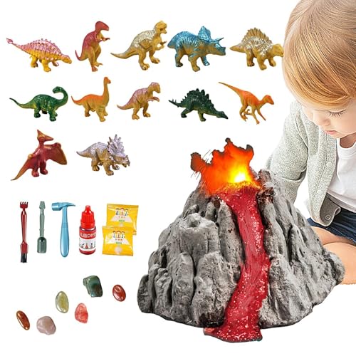 Duroecsain Dinosaurier-Ausgrabungsset, Dinosaurier-Ausgrabungssets für Kinder - Dino-Grabset für Kinder,Dino-Grabmodell, Spielzeug für Kinder, Schulbedarf von Duroecsain