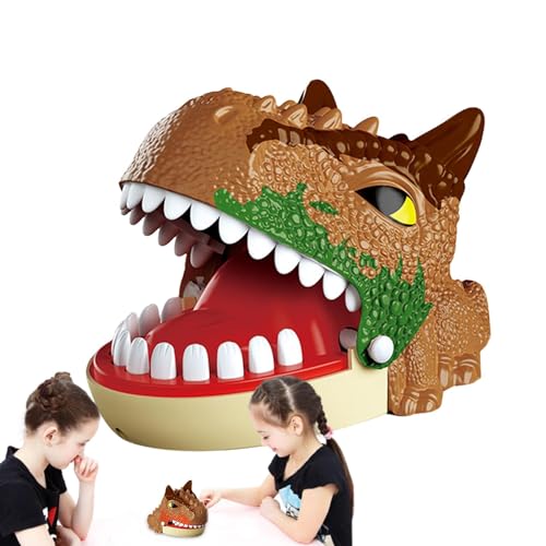 Duroecsain Dinosaurier-Zahnspielzeug-Spiel, Beißhand-Trickspielzeug | Scherzspielzeug für Bissspielspaß, kniffliges Zahnarztspielspielzeug - Dinosaurier-Interaktionsspielzeug, das Drücken der Zähne von Duroecsain