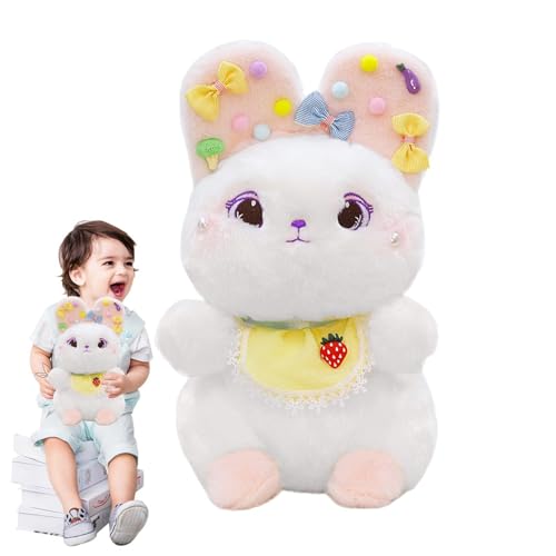 Duroecsain Kaninchenplüschpuppe, Bunny Doll Plüsch | Weiches Kaninchenplüschspielzeug süß gefüllte Tier,Kuschelige Wohnkultur Huggable Wurfkissen zum Geburtstag und Ostern von Duroecsain