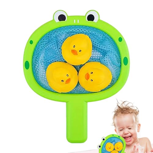 Duroecsain Kinder-Fischernetz, Bade-Angelspielzeug,Niedliches Angel-Schwimmspielzeug-Spielset mit Fischernetz - Interaktives Kinder-Wasserspielzeug, Pool-Badewannenspielzeug für Badewanne, Badezimmer, von Duroecsain