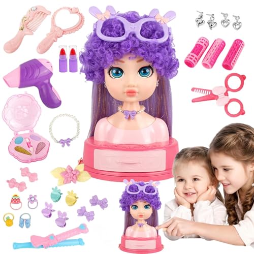 Duroecsain Kinder Frisier Und Schmink Puppen | Rollenspiel Frisierpuppe Set Für Kinder,31 Teiliges Verkleidungsset Rollenspiel Beauty Salon Duroecsain Kinder Frisier Und Schmink Puppen | Rollenspiel Frisierpuppe Set Für Kinder,31 Teiliges Verkleidungsset Rollenspiel Beauty Salon von Duroecsain