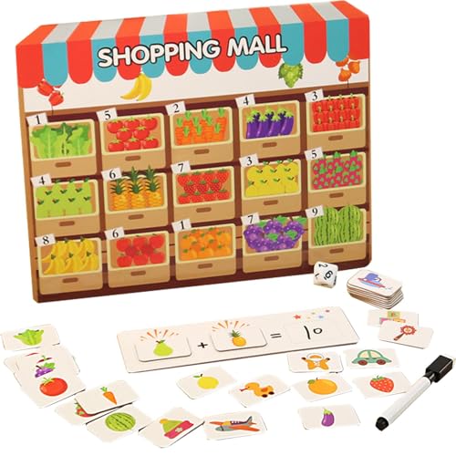 Duroecsain Kinder-Sortierspielzeug-Set, Obst- und Gemüse-Sortierspielzeug | Zähl- und Farberkennungsspielzeug aus Holz,-Mädchen-Lebensmittelgeschäft-Spiel, Vorschul-Lernaktivitäten für das Wohnzimmer von Duroecsain