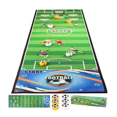 Duroecsain Kinderbrettspiel,Brettspiel für Kinder,Familienspaß-Spielspielzeug mit 6 Bällen - 39,3 x 11,4 Zoll große Matte, interaktives Strategiespiel für drinnen und draußen von Duroecsain