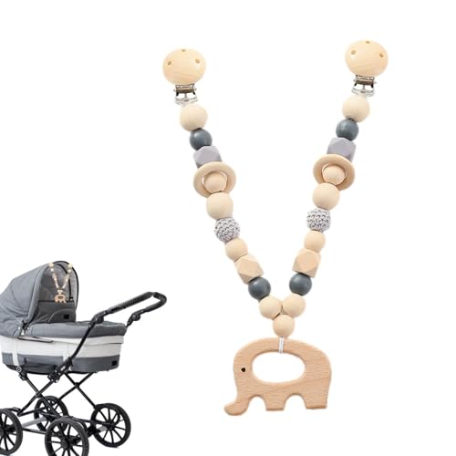 Duroecsain Kinderwagenspielzeug, Crib -Anhänger | Poppingchair Sensory Toy Seat Chain | Kindergarten -Handys mit niedlicher Tierform für Kinder, Kleinkind, Mädchen, Kinder, Babys von Duroecsain