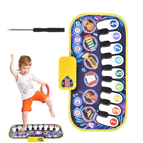 Duroecsain Klaviermusik, Musikdecke für Kleinkinder, sensorische Tanztastatur mit – Spielzeug für Musikinstrumente, Lernklänge berührt Duroecsain Klaviermusik, Musikdecke für Kleinkinder, sensorische Tanztastatur mit – Spielzeug für Musikinstrumente, Lernklänge berührt von Duroecsain