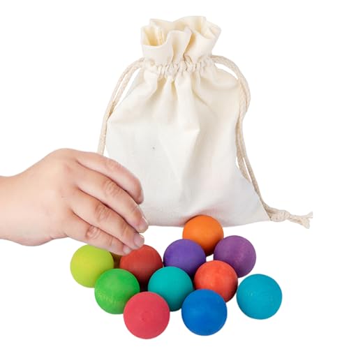 Duroecsain Kleine Holzbälle In Regenbogenfarben,12 Stück Zählkugeln Für Kleinkinder | Lernspielzeug Farbensortierung Spiel Für Kinder Kleinkinder Mädchen Duroecsain Kleine Holzbälle In Regenbogenfarben,12 Stück Zählkugeln Für Kleinkinder | Lernspielzeug Farbensortierung Spiel Für Kinder Kleinkinder Mädchen von Duroecsain