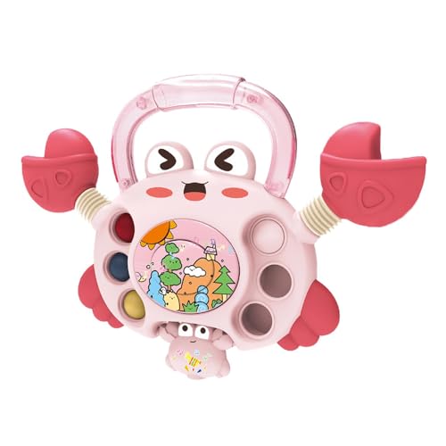 Duroecsain Krabbenspielzeug für Babys,Musikkrabbenspielzeug | 6-in-1-Krabben-Sensorspielzeug für Kinder | Pädagogische Aktivitäten für Vorschulkinder, interaktives sensorisches Kinderspielzeug für von Duroecsain