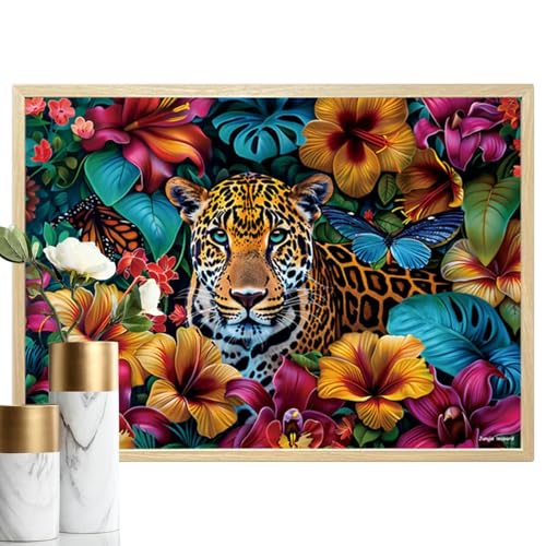 Duroecsain Leoparden-Puzzle, Dschungel-Puzzles – Puzzle mit 1000 Teilen – Puzzle für Erwachsene, Stimulierendes Puzzle, kreativ, robust, lustig, Puzzle, Spielzeug für zu Hause von Duroecsain