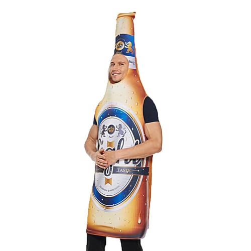 Duroecsain Oktoberfest Kostüm, Flaschenkostüm - Bierkostüme für Erwachsene Atmungsaktiv | Oktoberfest Cosplay Outfit Set, Trinkkostüm, Bier Cosplay Kostüm für von Duroecsain