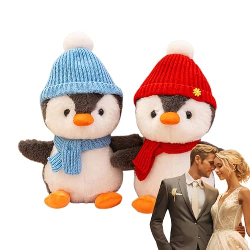 Duroecsain Pinguin aus Plüsch, gefüllter Pinguin | Desk Bride Groom Dol Decor Set mit 2 Plüsch-Pinguinen Duroecsain Pinguin aus Plüsch, gefüllter Pinguin | Desk Bride Groom Dol Decor Set mit 2 Plüsch-Pinguinen von Duroecsain