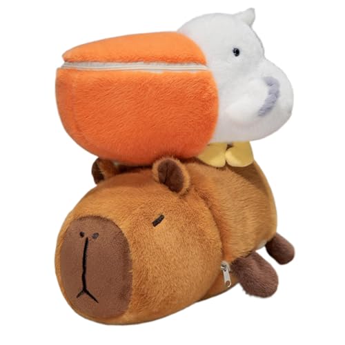 Duroecsain Reversibler Capybara-Plüsch, Capybara-Stofftier | Reversibler gefüllter Capybara- Plüschpuppe Stofftier Kleine Kuscheltiere Plüschtiere für Mädchen, für Kindergeburtstag von Duroecsain