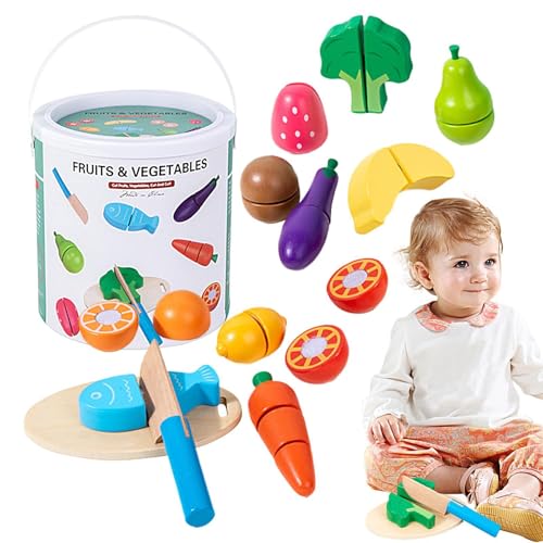 Duroecsain Rollenspiel-Simulation Food-Spielzeug, Lebensmittelausschneiden für Kinder - Kinderfrucht- und Gemüse -Schneidkit | frühes Bildungsspielzeug für Kindergärten, Zuhause, Kindergärten von Duroecsain