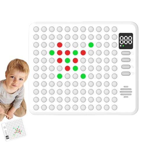 Duroecsain Smart Chessboard -Spiele, Kinder intelligente Schachbrettspiele | Eingebautes 9 Schachbrettkonsole-Strategie-Brettspiel | 4 in Folge Hirnteaser tragbares Bildungsspielzeug für Reisen von Duroecsain