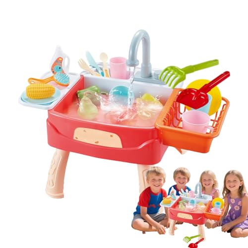 Duroecsain Spielbecken für Kinder | Spielzeug für Babys, Lernspielzeug mit automatischem Wassersystem und Zubehör für Mädchen Kindergarten Duroecsain Spielbecken für Kinder | Spielzeug für Babys, Lernspielzeug mit automatischem Wassersystem und Zubehör für Mädchen Kindergarten von Duroecsain