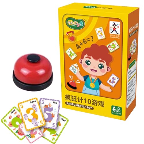 Duroecsain Spiele mit Zahlensinn, mathematische Spielkarten – Flash-Karten für Mathematikspiele für Familien und Familien, mathematisches Kartenspiel mit Zahlenempfindlichkeit, Familienspiele für von Duroecsain