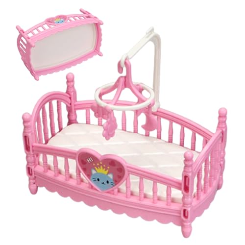 Duroecsain Spielzeugbett | Möbel für Puppenhaus | Symbolisches Spiel für Kinder, Dekoration für Kinderzimmer, kreative Fantasie Duroecsain Spielzeugbett | Möbel für Puppenhaus | Symbolisches Spiel für Kinder, Dekoration für Kinderzimmer, kreative Fantasie von Duroecsain