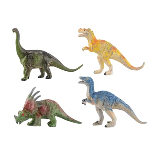 Duroecsain Spielzeugdinosaurierfiguren, Dinosauriermodell | Set von 4 Dinosauriermodellen Figuren | Kuchen -, Sammlerminiaturen, Ostereierfüller, Realistic Kids Animal Toy für Weihnachten von Duroecsain