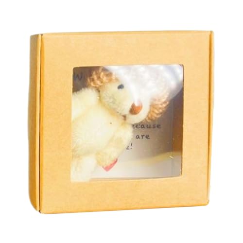 Duroecsain Teddybär | kleines Plüschtier handgefertigt in Box | handgefertigter Haustierbegleiter mit weicher Heimdekoration und für Valentinstag, Muttertag und Geburtstag Duroecsain Teddybär | kleines Plüschtier handgefertigt in Box | handgefertigter Haustierbegleiter mit weicher Heimdekoration und für Valentinstag, Muttertag und Geburtstag von Duroecsain