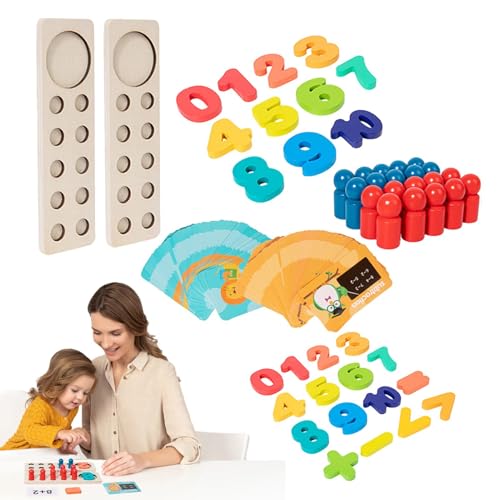 Duroecsain Zählspielzeug für Kleinkinder, Mathe-Spiele für Kinder von 5 bis 7 Jahren - Mathe-Spielzeug Mathe Manipulatives Vorschulspielzeug,Additions- und Subtraktionsspiele, von Duroecsain