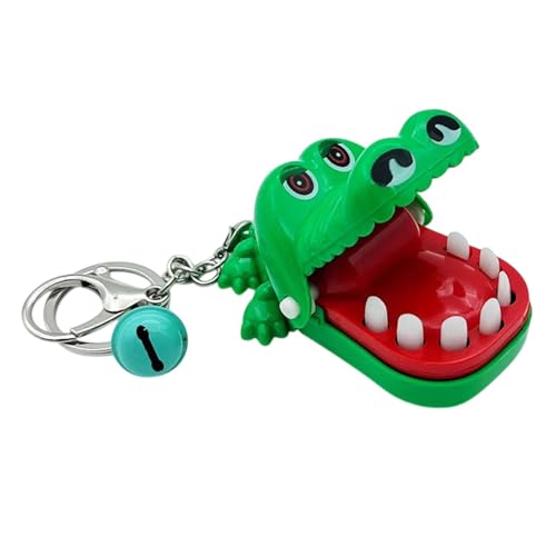 Krokodil Beim Zahnarzt, mit Schlüsselanhänger und Glocke, Geschicklichkeitsspiel, Spiel für Kinder, Mädchen &, Familienspiel, Partyspiel, Plastik, Geschenk von Duroecsain