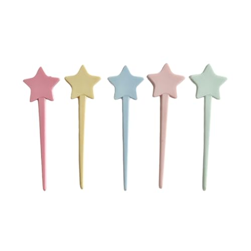 50 Stück sternen förmige, sternen förmige Kuchen schilder, Star Birthday Cake Picks, Star Cupcake Toppers Sticks, Mini Cupcake Toppers für Dessert Obst Lebensmittel auswahl von Dusarls