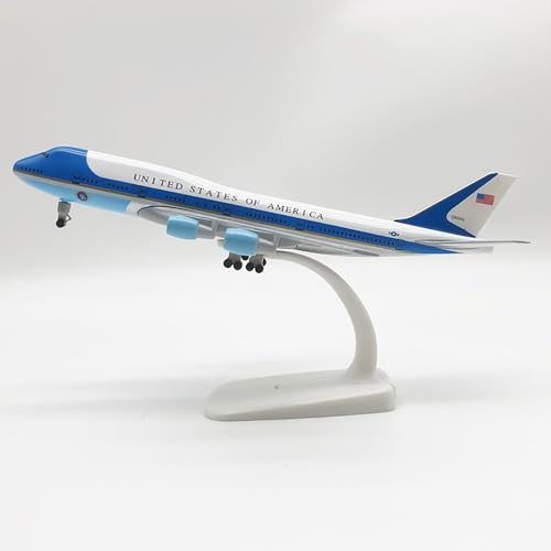 Alloy Aircraft Air Force One B747 Modelle, Airlines Flugzeug Modelle mit Fahrwerk, 20CM Flugzeug Modelle Spielzeug für Home Office Store Display Collection von Dusarls