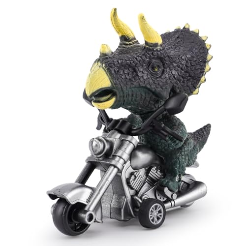 Dinosaurier Modell Trägheit Motorrad Spielzeug, Simulation Dinosaurier Reiten Motorrad, Miniaturen Tier Motorrad Ornament zum Geburtstag Weihnachten von Dusarls