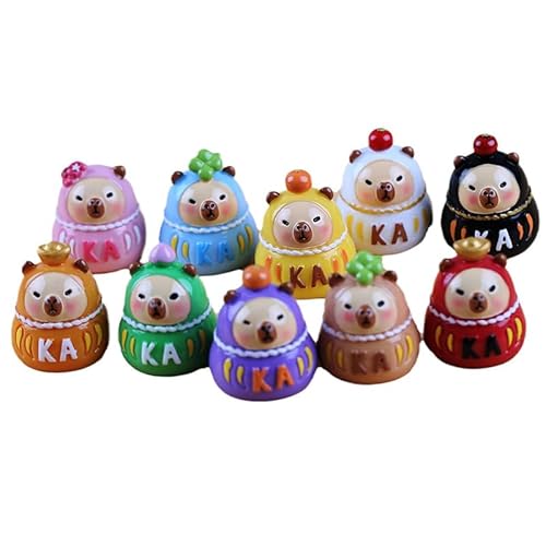 Dusarls Cartoon Capybara Micro Landschaft Ornament Blind Box Simulation Mini Capybara Actionfiguren Puppe Auto Schreibtisch Dekoration Kinder Geburtstag von Dusarls