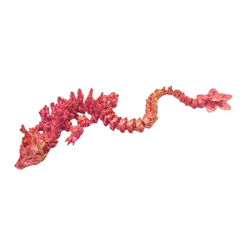 Gelenktes Drachen-Action-Spielzeug, 3D-gedrucktes Drachen-Ornament, leuchtet im Dunkeln drehbare Drachen Figuren für Desktop-Ornament von Dusarls