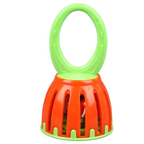 Babyglocke, Griffkäfig, Babyrassel, Orff-Kunststoff, Kindermusik, Schlaginstrument, Spielzeug (W214 Orange und Grün) von Dussdote