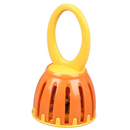 Babyglocke, Griffkäfig, Babyrassel, Orff-Kunststoff, Kindermusik, Schlaginstrument, Spielzeug (W215 Orange und Gelb) von Dussdote